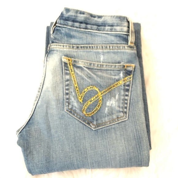 💰bebe lowrise bootcut Carmen Distressed Jean 27 - Picture 3 of 13